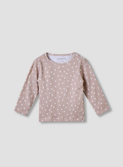 Juniors All-Over Polka Dot Print T-shirt and Pyjama Set-baby-girls-clothing-nightwear-pyjamasets-image-3
