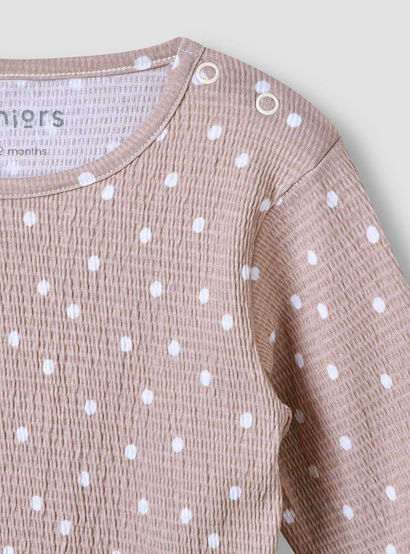 Juniors All-Over Polka Dot Print T-shirt and Pyjama Set-baby-girls-clothing-nightwear-pyjamasets-image-5