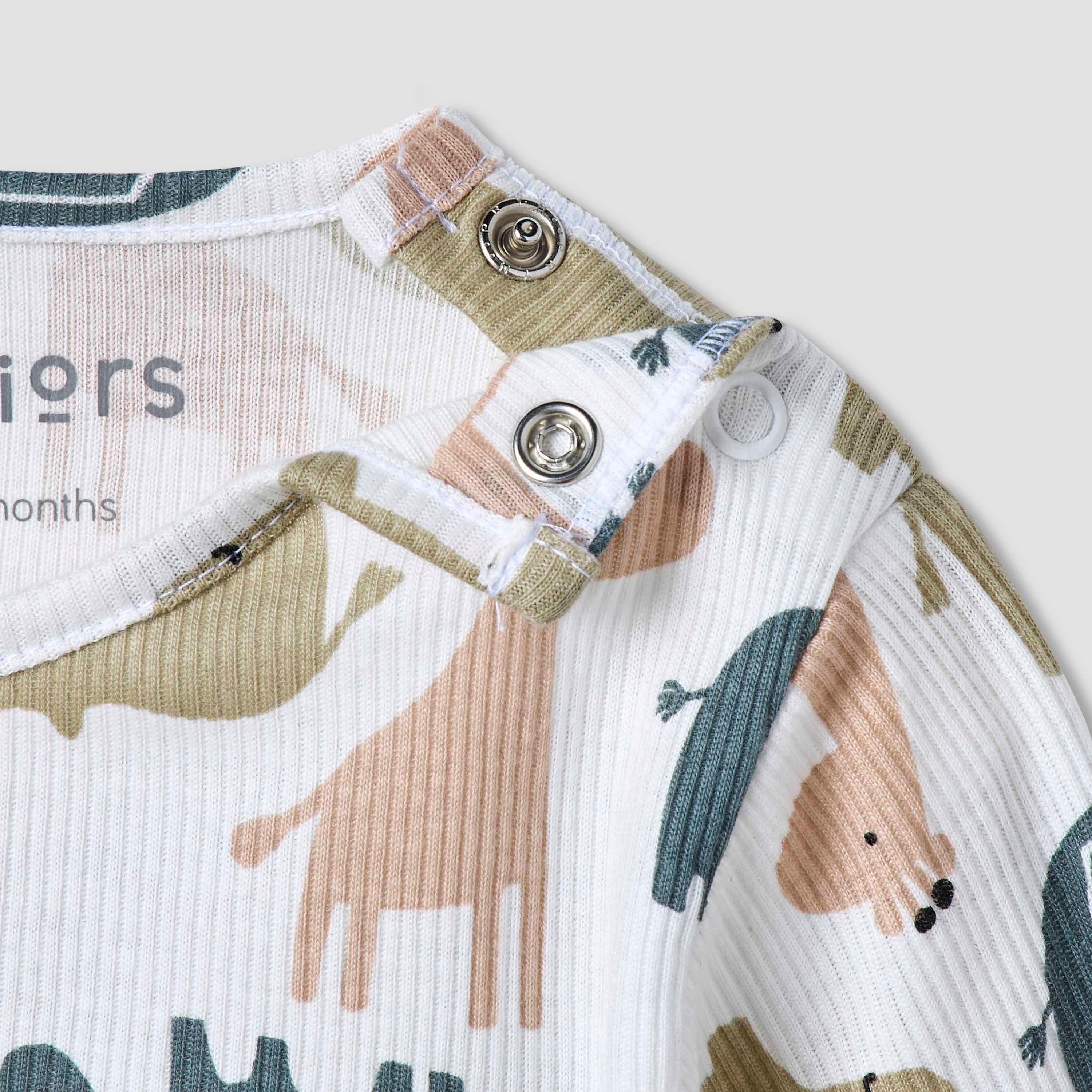 Juniors All-Over Wild Animal Print T-shirt and Pyjama Set