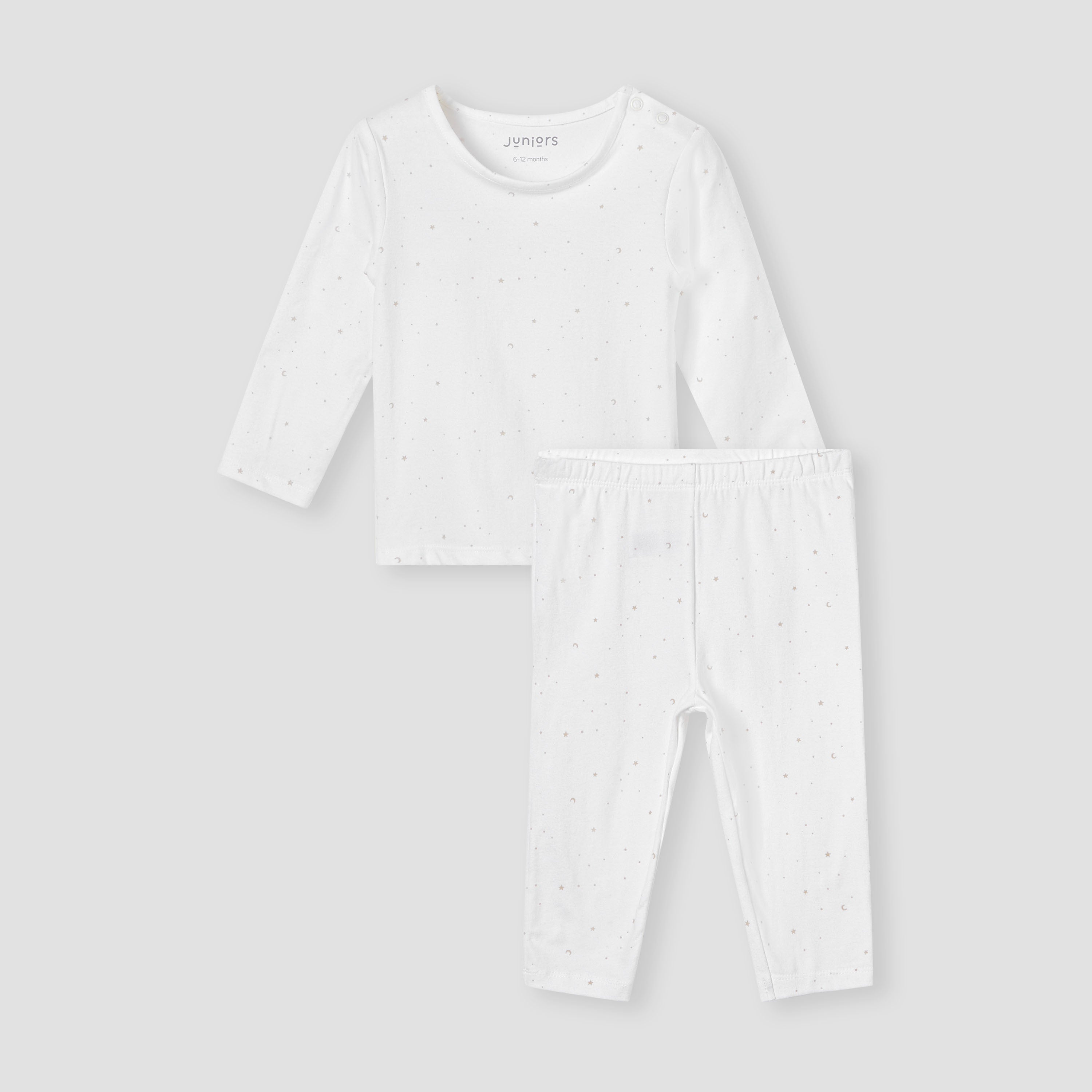 Juniors Solid Long Sleeves T-shirt and Pyjama Set