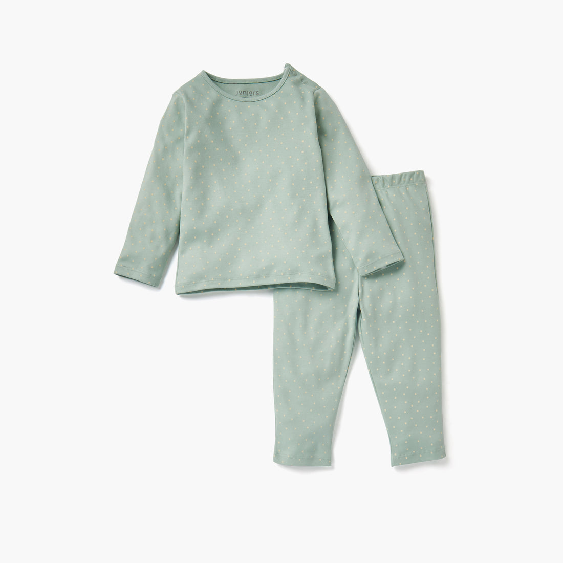 Juniors Polka Dot T-shirt and Pyjama Set - Cream / 12-18 mths