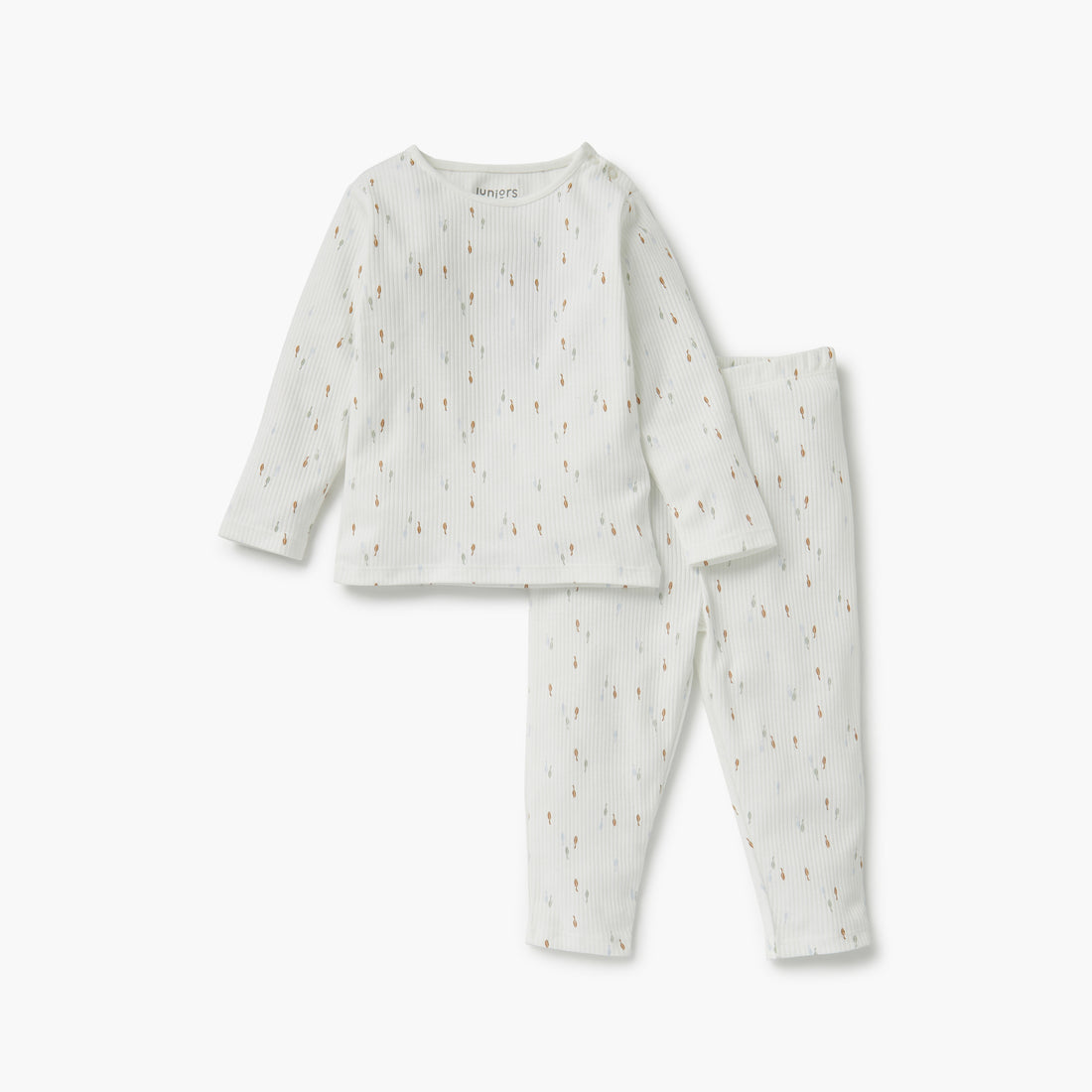Juniors Printed Ribbed T-shirt and Pyjama Set