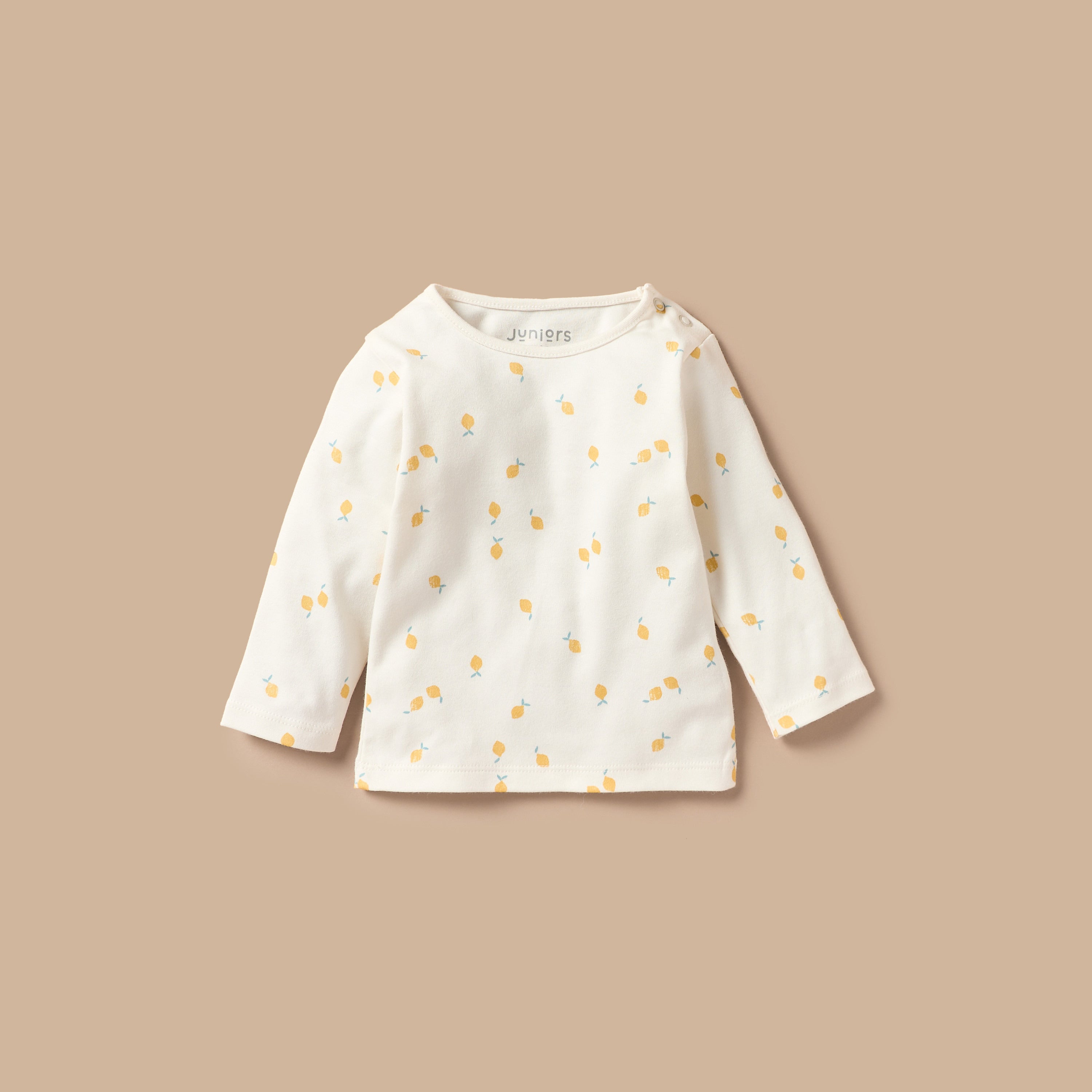 Juniors All-Over Lemon Print T-shirt and Pyjama Set