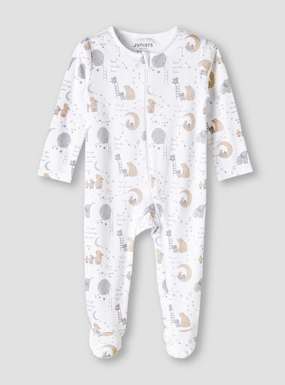 Juniors Round Neck Sleepsuit with Zip Closure - Cotton - Long Sleeves-promo_babyshop_Buy3for69_UAE130126-image-1