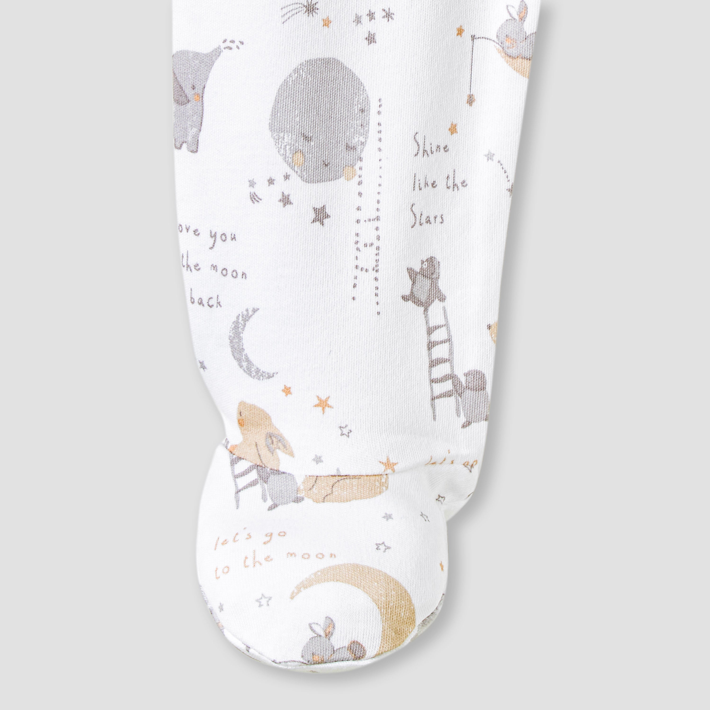Juniors Round Neck Sleepsuit with Zip Closure - Cotton - Long Sleeves