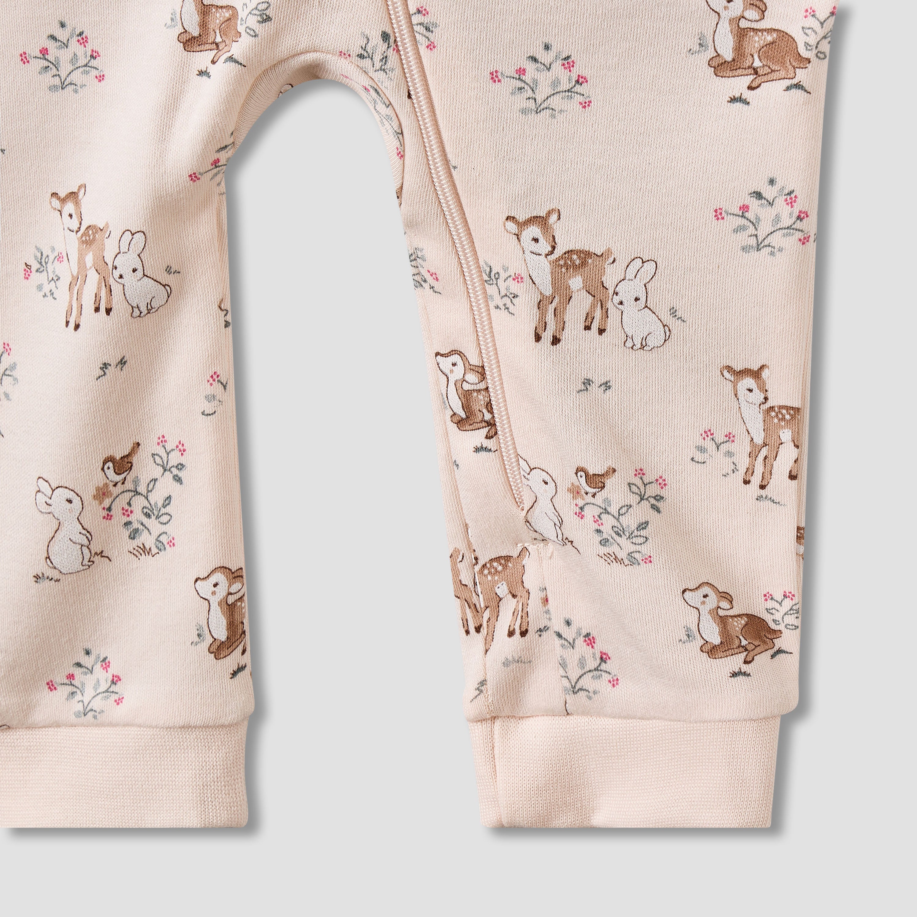 Juniors Cotton Long Sleeves Sleepsuit with Deer Print