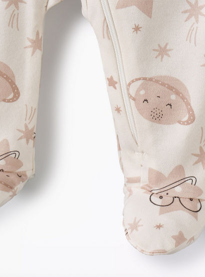 Juniors Cotton Round Neck Long Sleeves Sleepsuit with Space Print-baby-boys-clothing-nightwear-sleepsuits-image-5