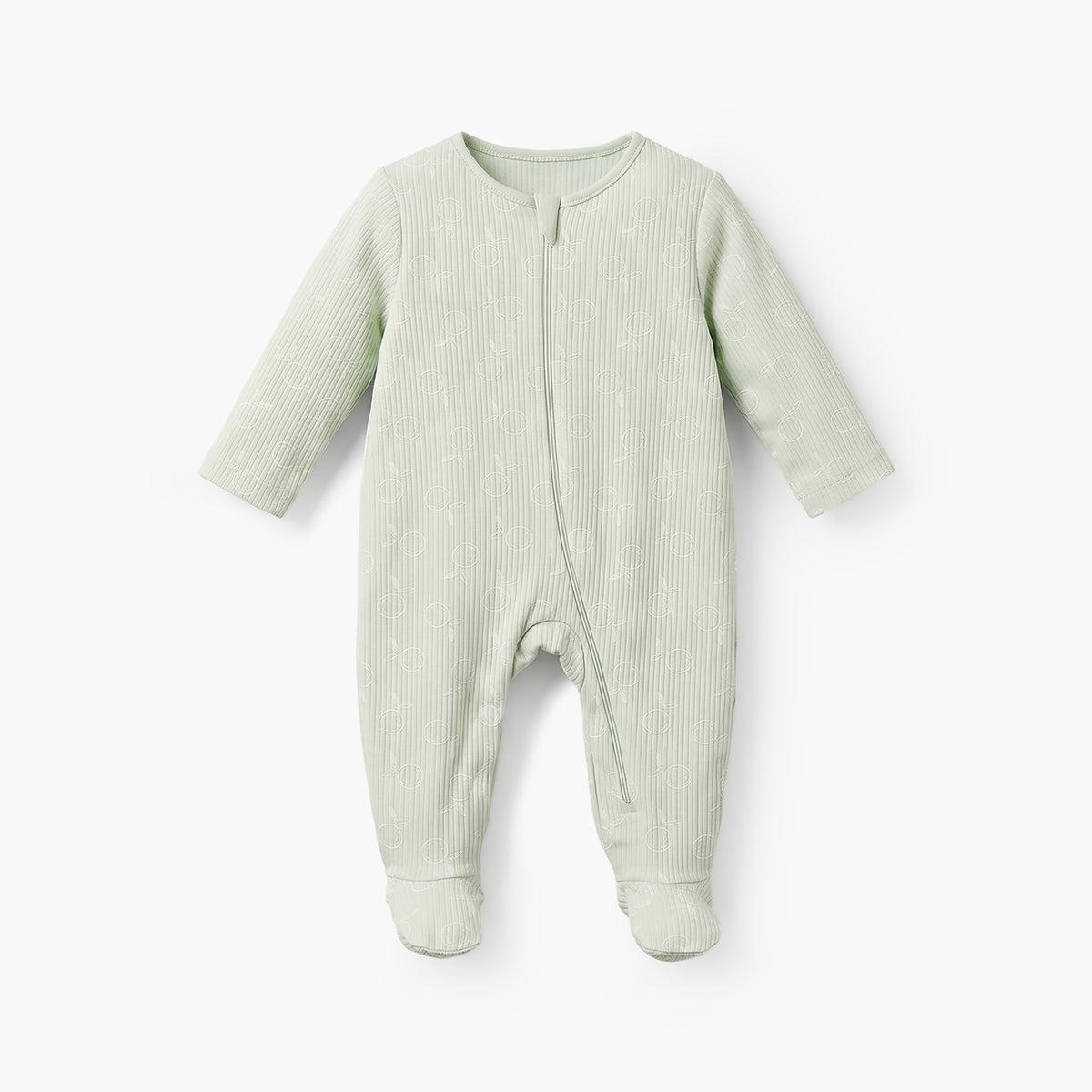 Pack of 3 Juniors Cotton Round Neck Long Sleeves Sleepsuit with Zip Closure