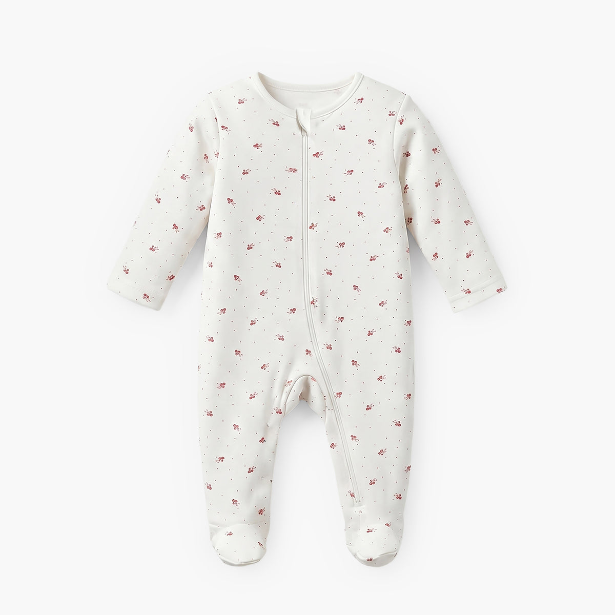 Pack of 5 Juniors Cotton Round Neck Long Sleeves Sleepsuit with Zip Closure