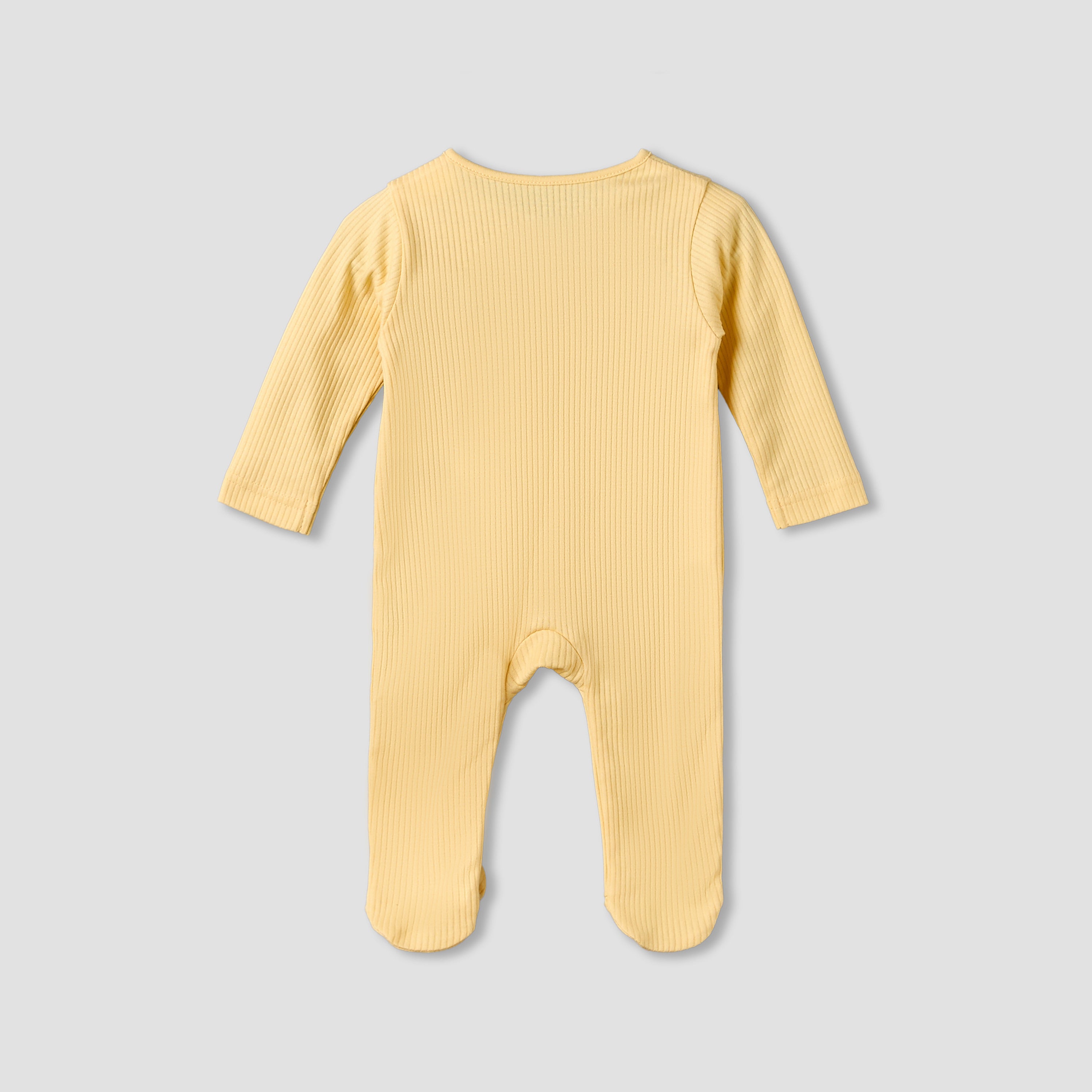 Pack of 5 Juniors Cotton Round Neck Long Sleeves Sleepsuit with Zip Closure