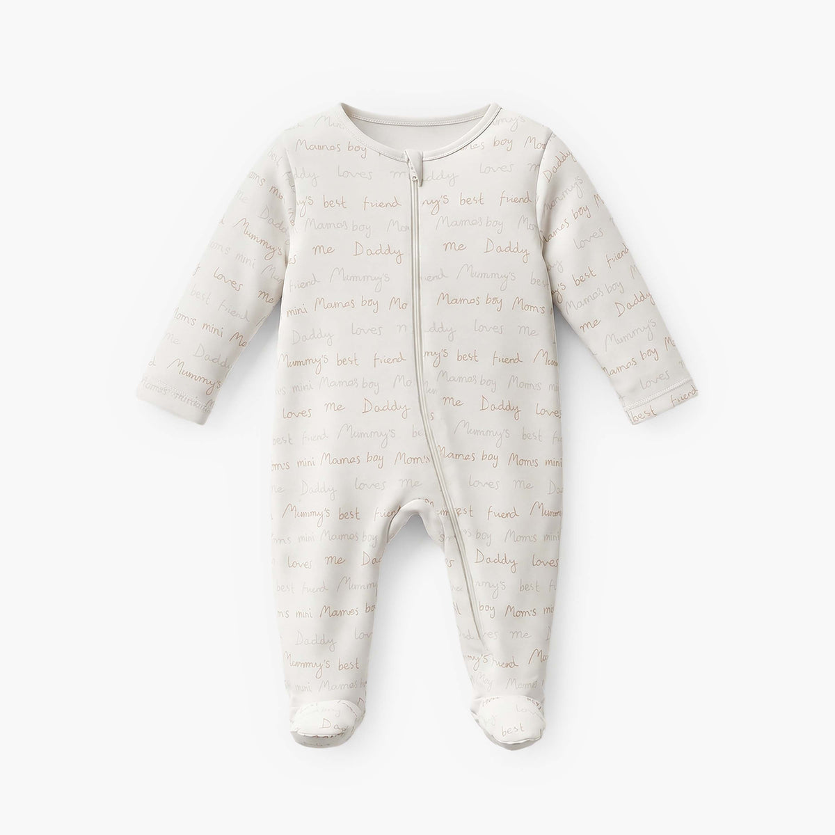 Pack of 5 Juniors Cotton Round Neck Long Sleeves Sleepsuit with Zip Closure