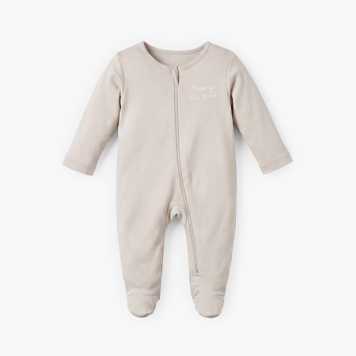 Pack of 5 Juniors Cotton Round Neck Long Sleeves Sleepsuit with Zip Closure