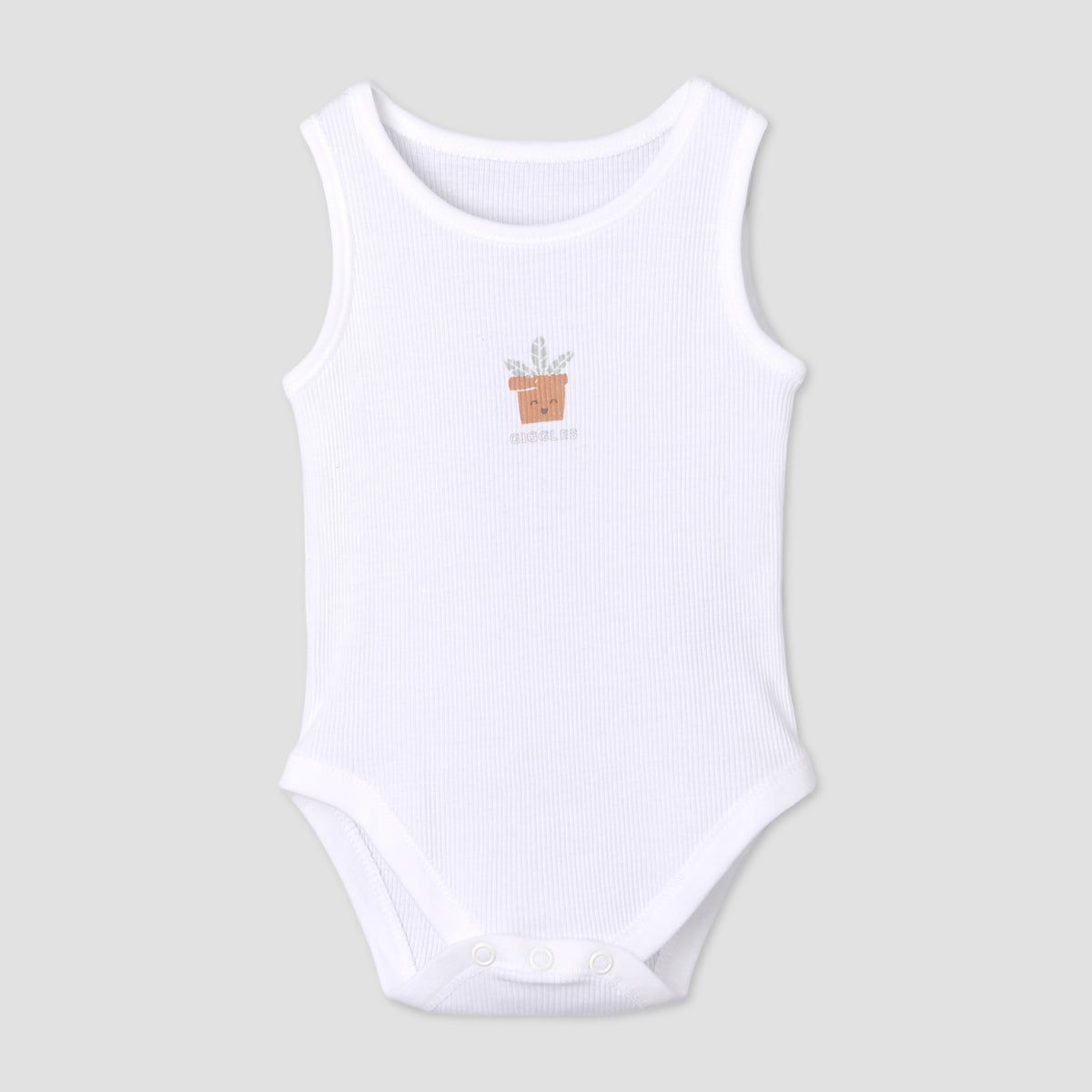 Pack of 7 Juniors Round Neck Sleeveless Bodysuit with Fun Print