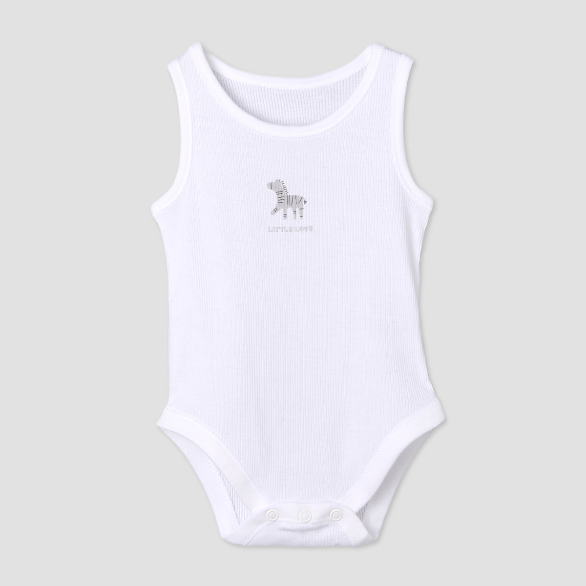 Pack of 7 Juniors Round Neck Sleeveless Bodysuit with Fun Print