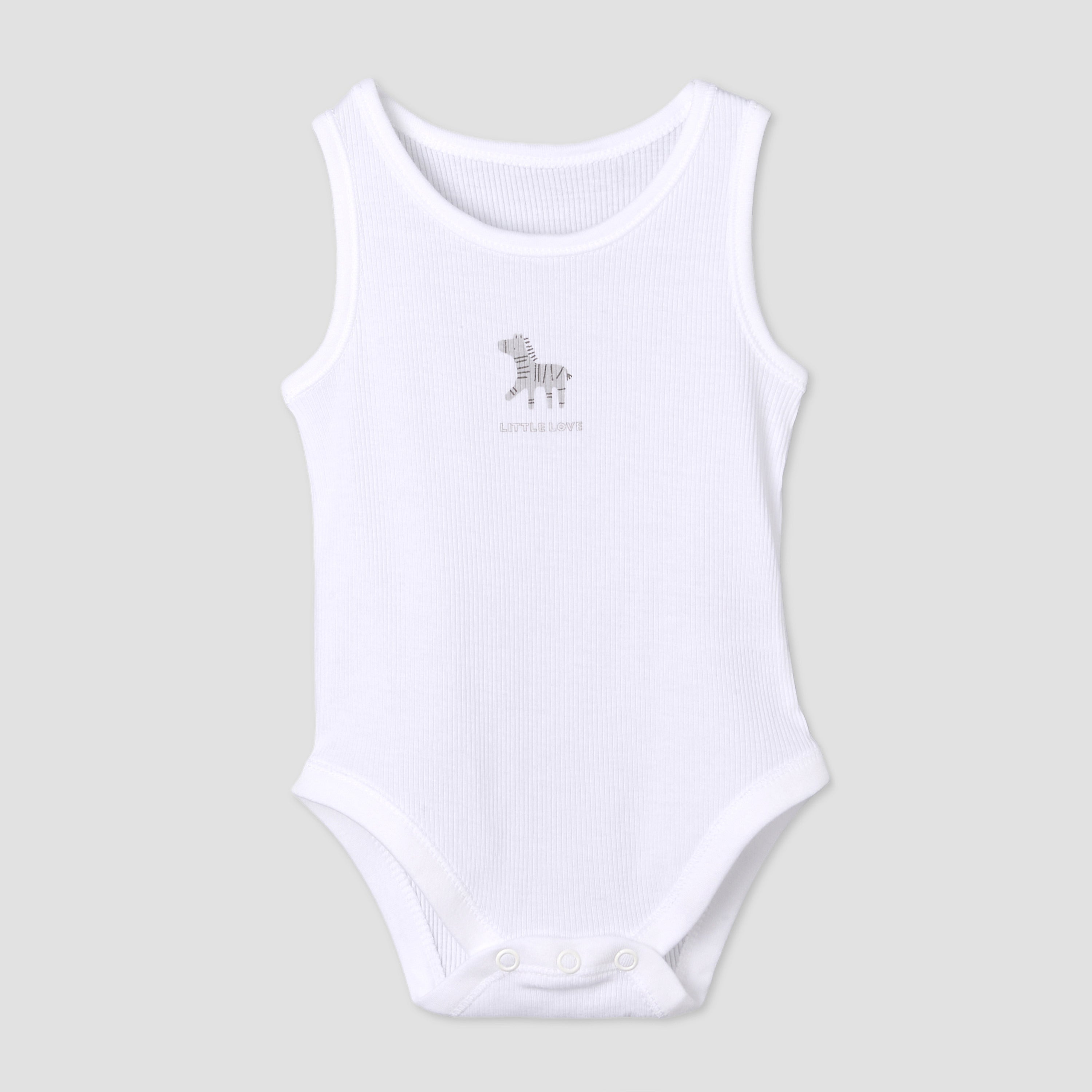 Pack of 7 Juniors Round Neck Sleeveless Bodysuit with Fun Print