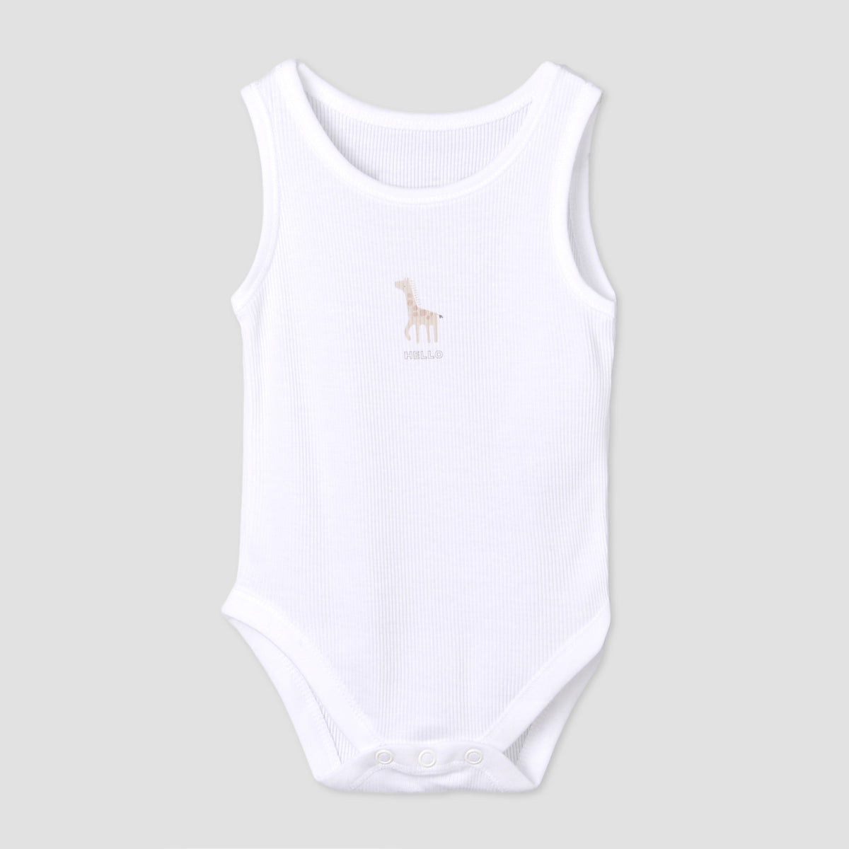 Pack of 7 Juniors Round Neck Sleeveless Bodysuit with Fun Print