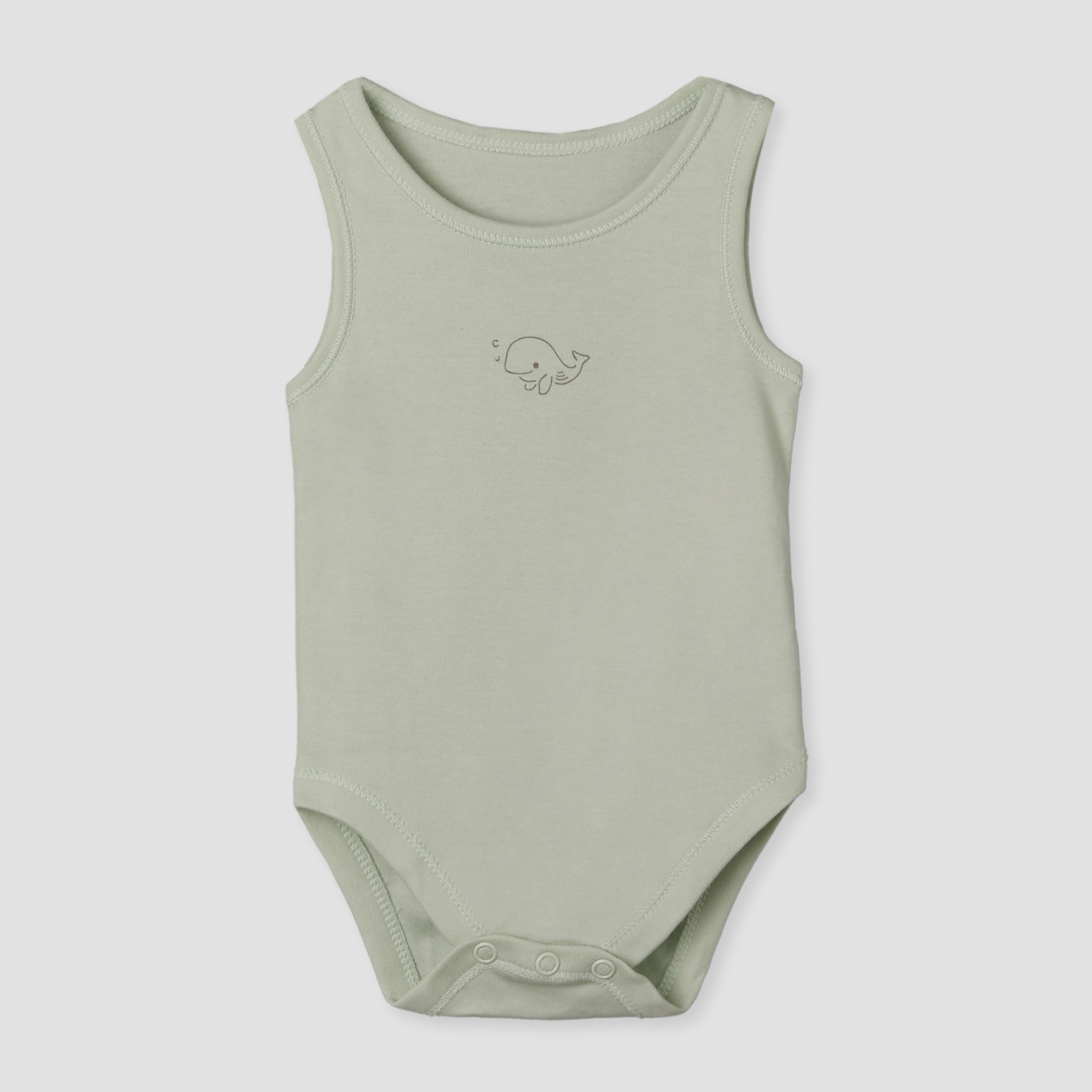 Pack of 7 Juniors Round Neck Sleeveless Bodysuit with Animal Print