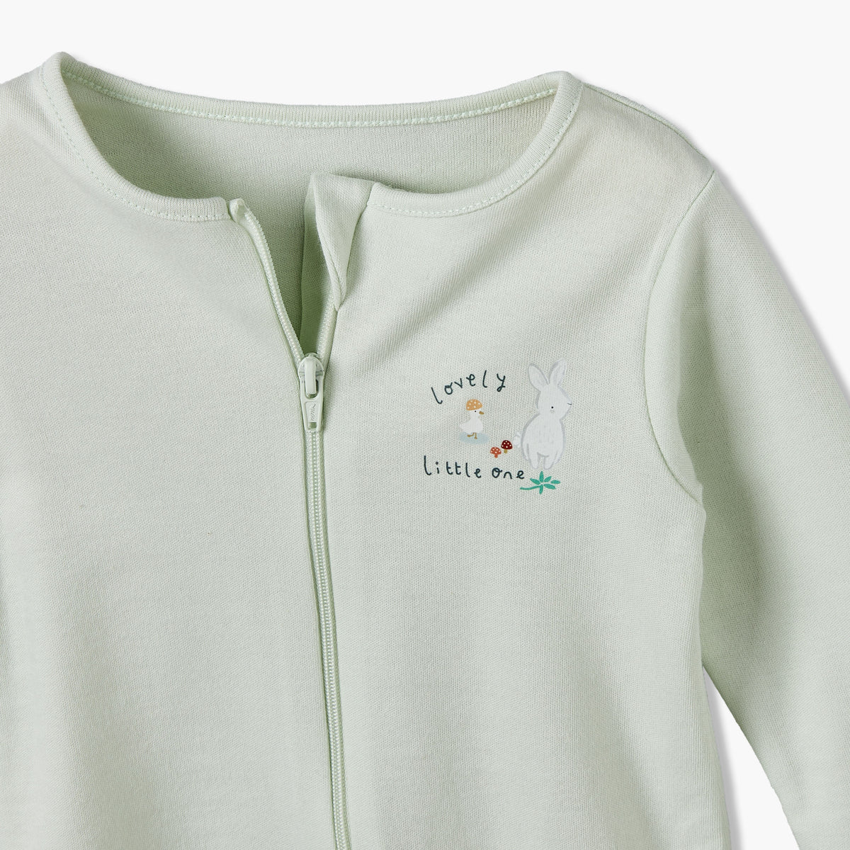 Pack of 3 Juniors Cotton Crew Neck Long Sleeves Sleepsuit with Zip Closure