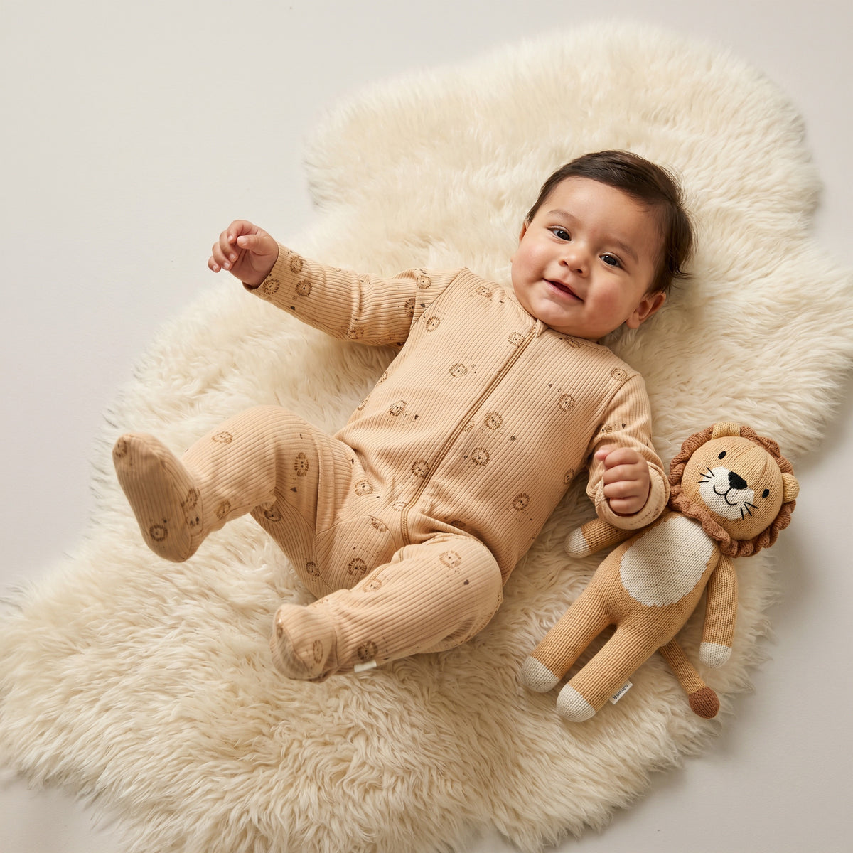 Pack of 3 Juniors Cotton Crew Neck Long Sleeves Sleepsuit with Zip Closure