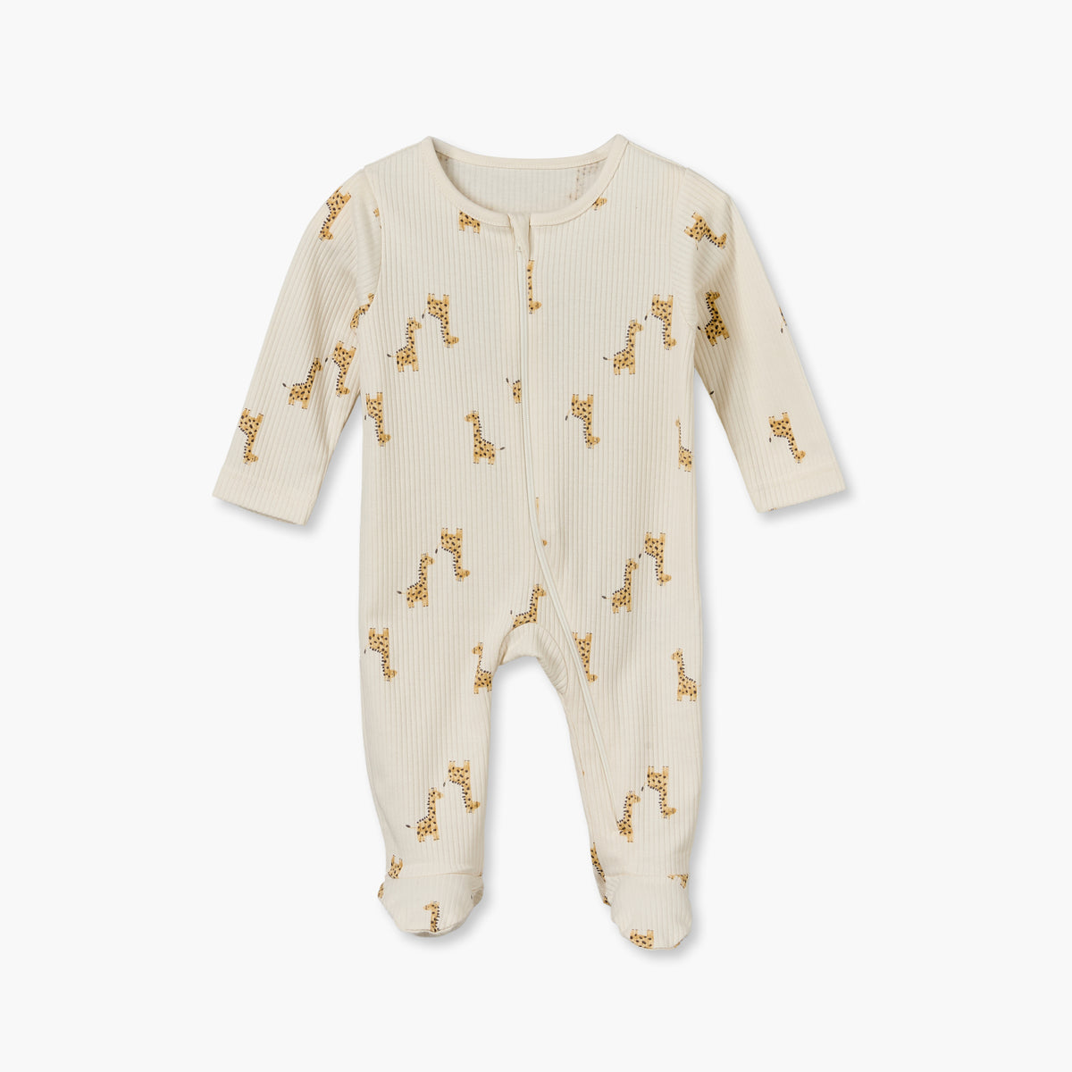 Pack of 3 Juniors Cotton Crew Neck Long Sleeves Sleepsuit with Zip Closure