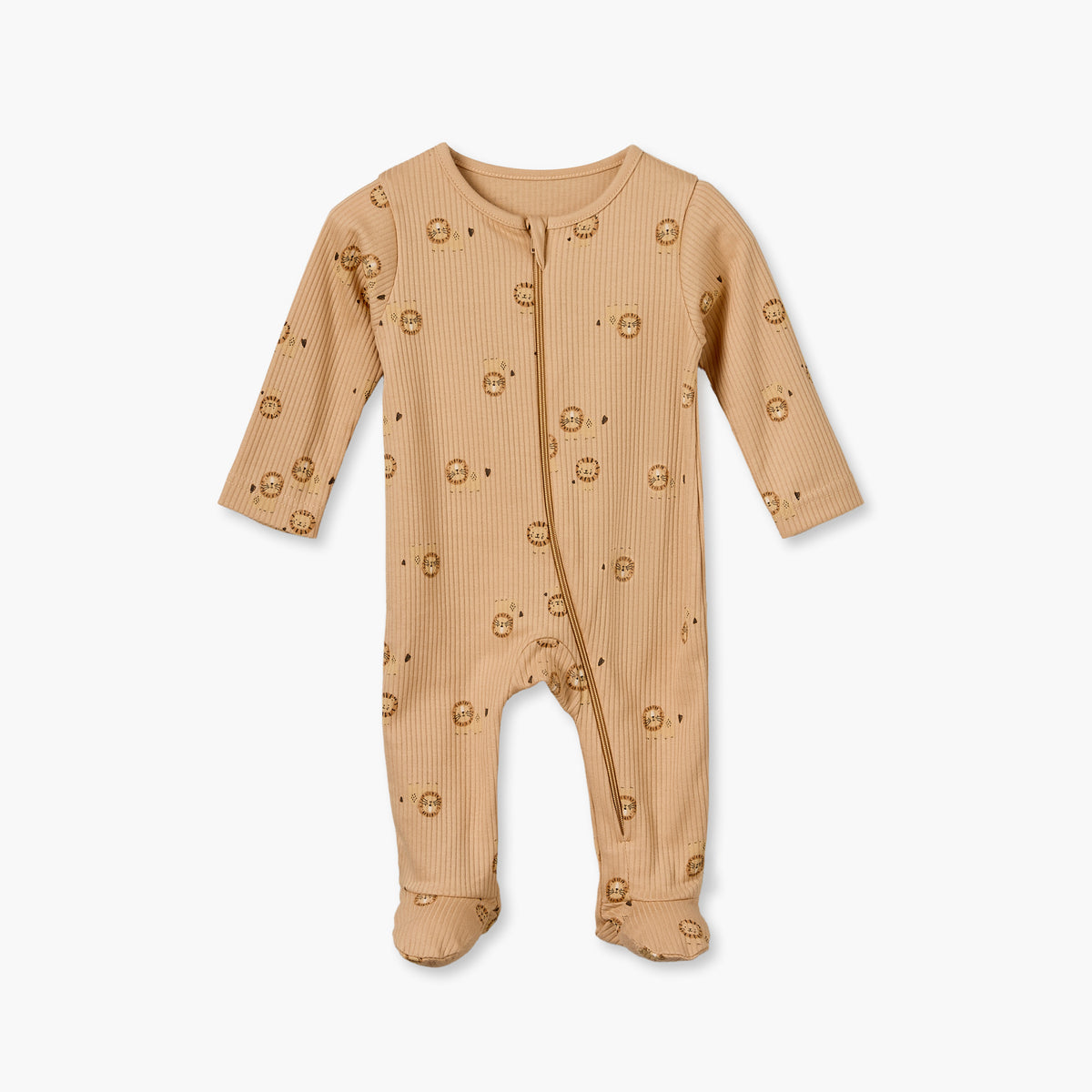 Pack of 3 Juniors Cotton Crew Neck Long Sleeves Sleepsuit with Zip Closure