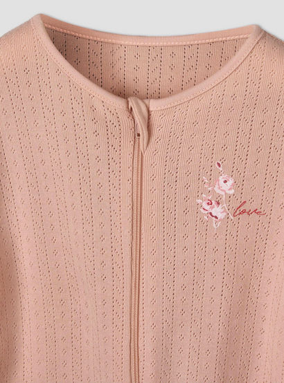 Pack of 3 Juniors Cotton Round Neck Long Sleeves Sleepsuit with Zip Closure-baby-girls-clothing-nightwear-sleepsuits-image-6