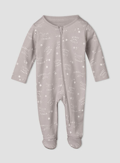Pack of 3 Juniors Cotton Round Neck Long Sleeves Sleepsuit with Zip Closure-baby-girls-clothing-nightwear-sleepsuits-image-5