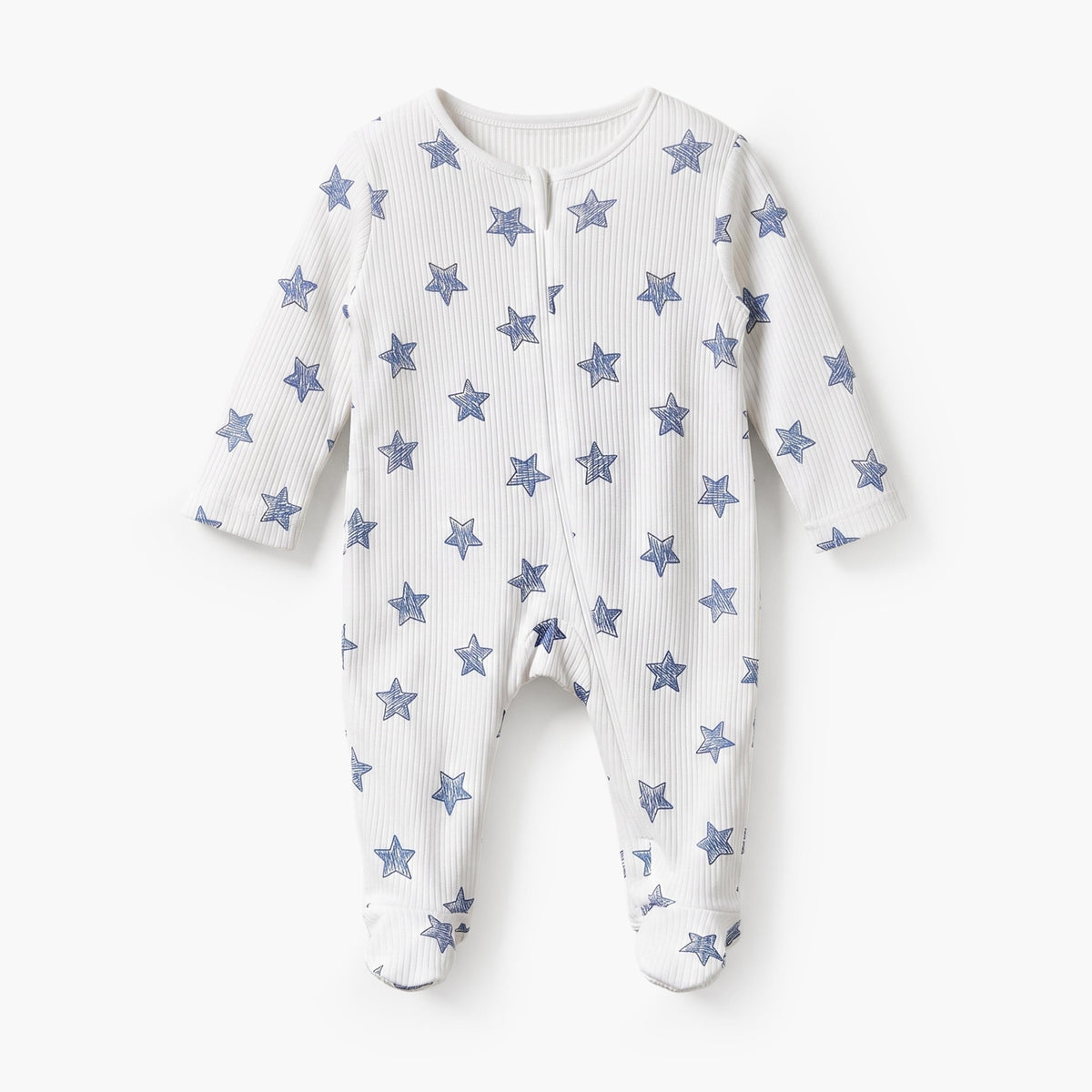 Pack of 5 Juniors Cotton Crew Neck Long Sleeves Sleepsuit with Star Print