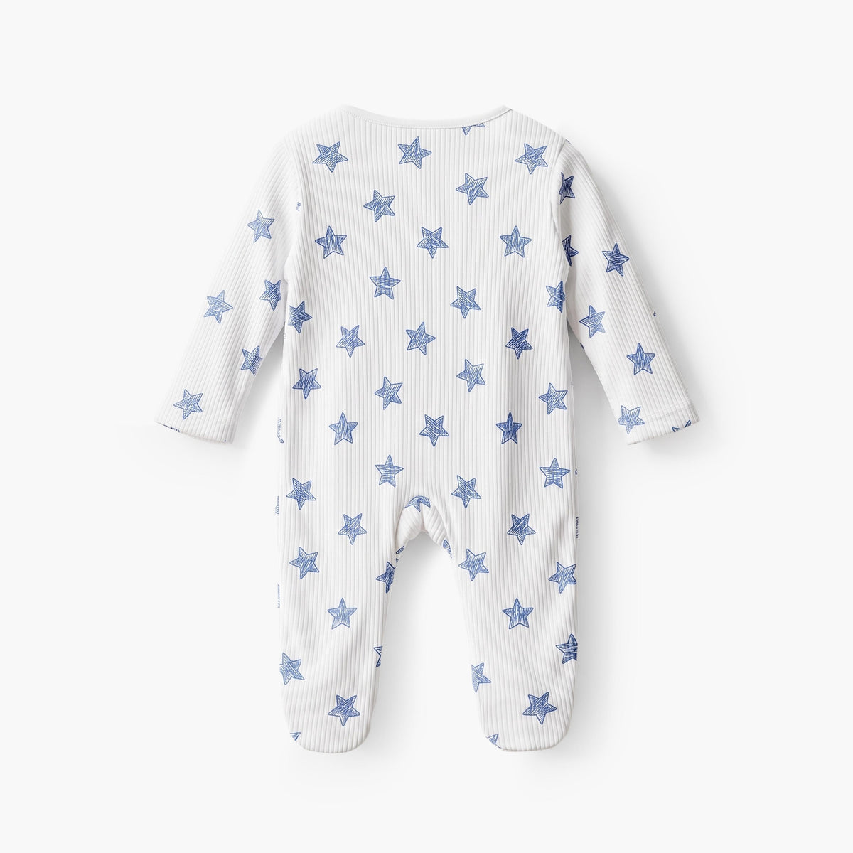 Pack of 5 Juniors Cotton Crew Neck Long Sleeves Sleepsuit with Star Print