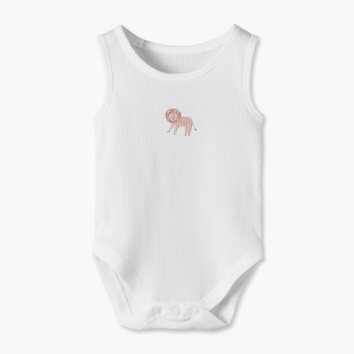 Pack of 5 Juniors Round Neck Sleeveless Bodysuit with Safari Print