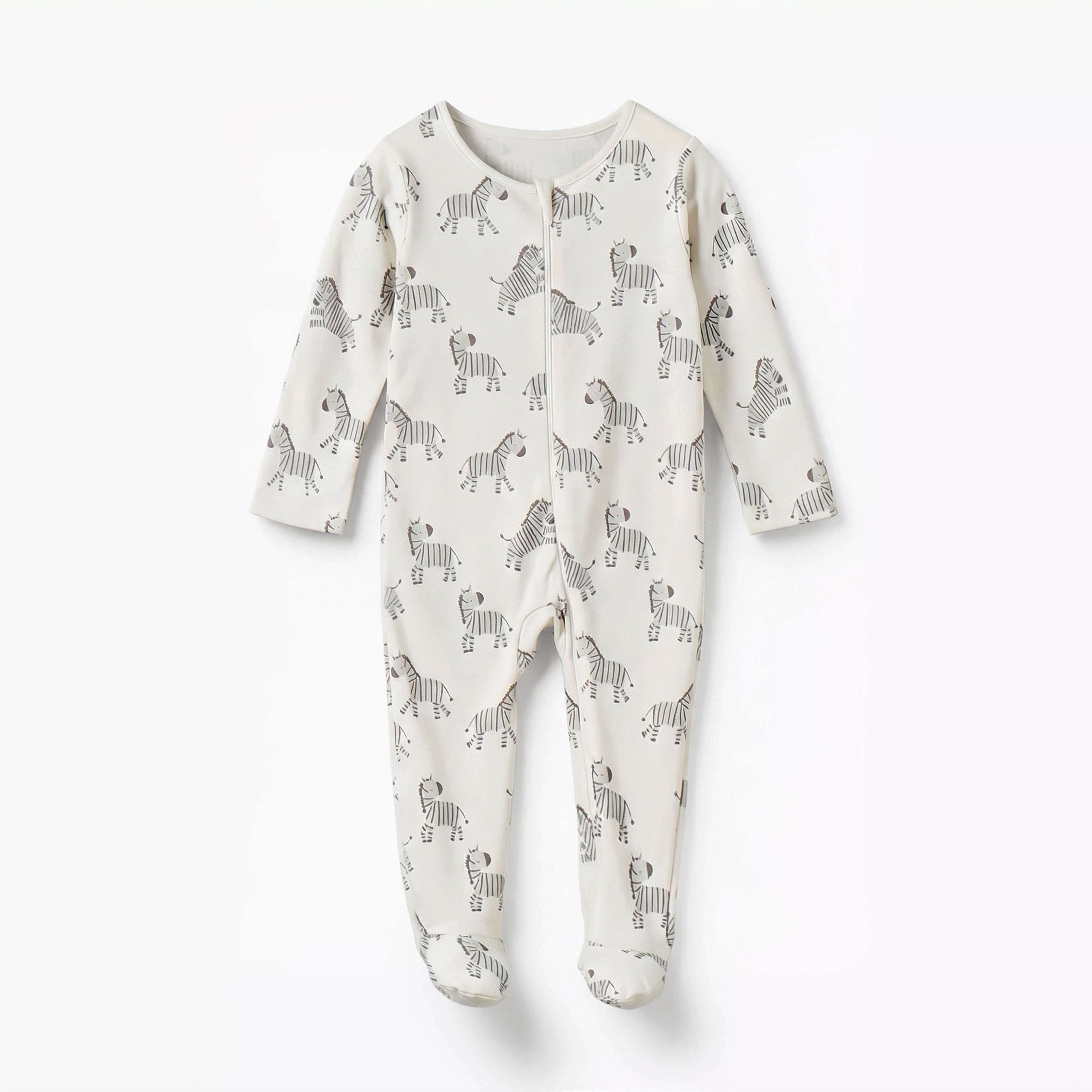 Pack of 5 Juniors Cotton Round Neck Long Sleeve Sleepsuit with Zip Closure