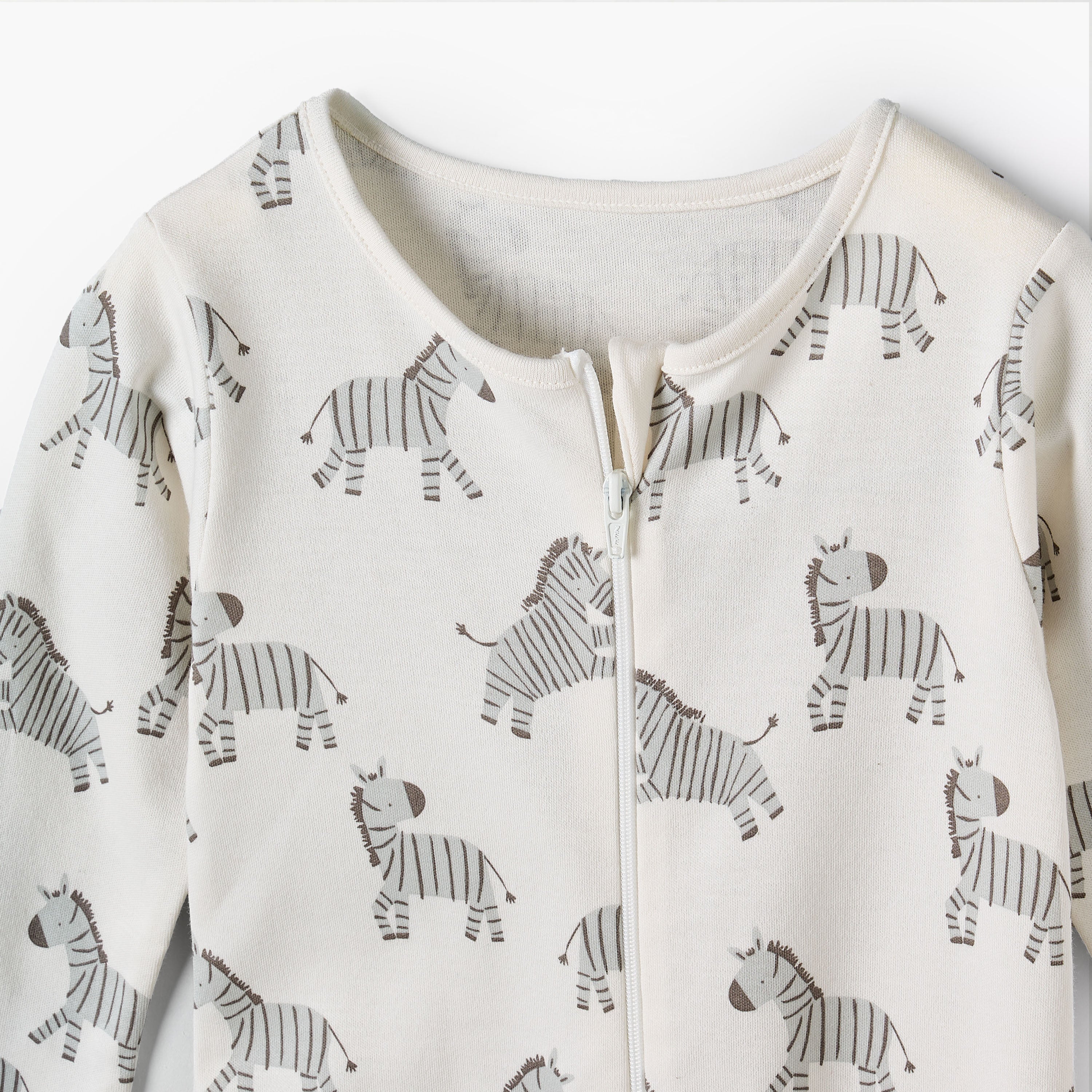 Pack of 5 Juniors Cotton Round Neck Long Sleeve Sleepsuit with Zip Closure