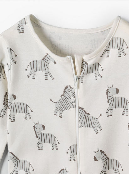 Pack of 5 Juniors Cotton Round Neck Long Sleeve Sleepsuit with Zip Closure-baby-boys-clothing-nightwear-sleepsuits-image-8