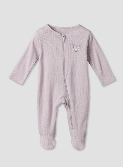 Pack of 3 Juniors Cotton Round Neck Long Sleeves Sleepsuit with Zip Closure-baby-girls-clothing-nightwear-sleepsuits-image-5