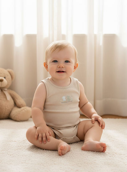 Juniors Round Neck Bodysuit with Snap Button Closure - Cotton - Sleeveless - Set of 5-promo_babyshop_Buy2for115_UAE130126-image-8