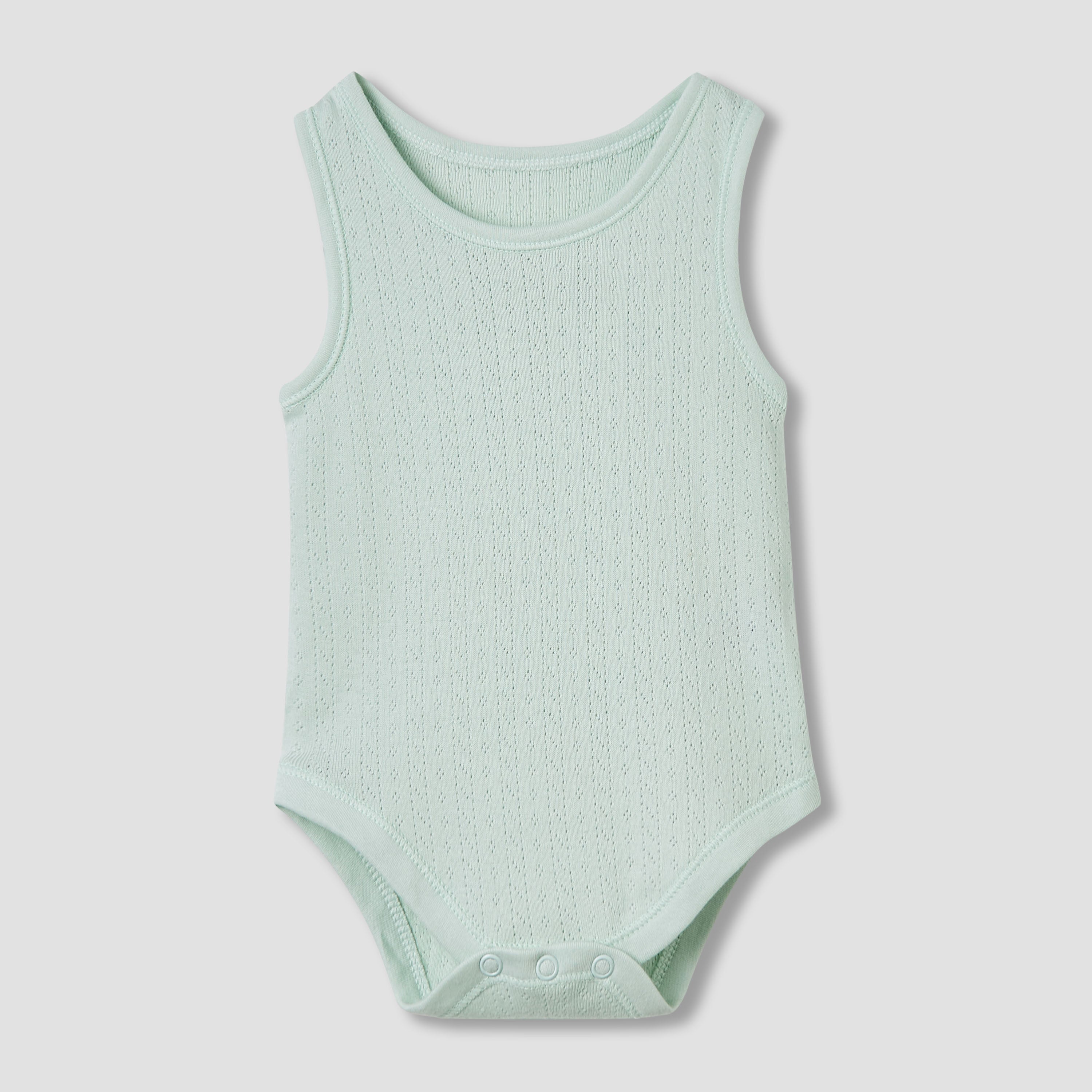 Juniors Round Neck Bodysuit with Texture - Cotton - Sleeveless - Set of 5