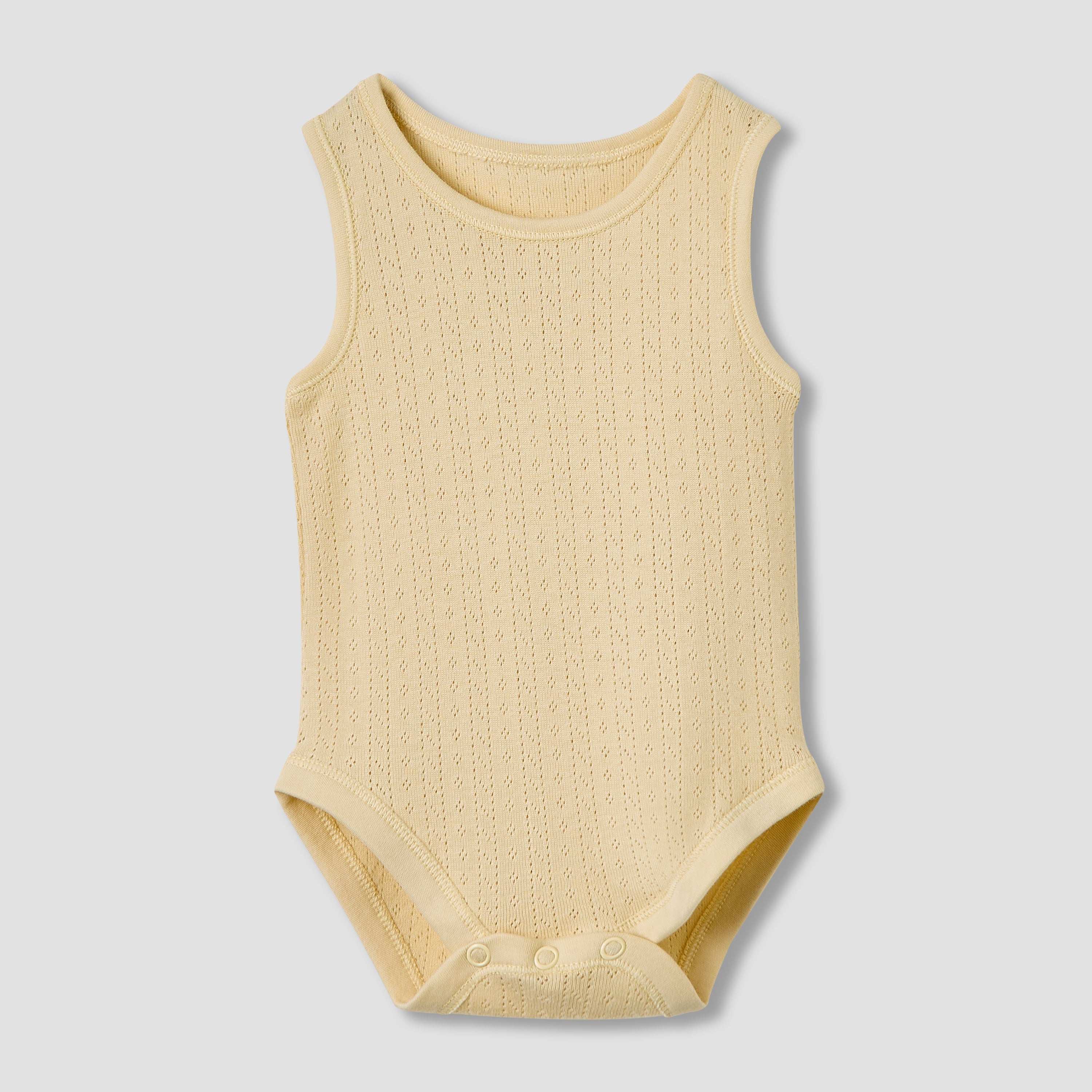 Juniors Round Neck Bodysuit with Texture - Cotton - Sleeveless - Set of 5