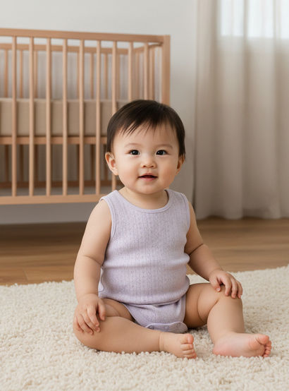Juniors Round Neck Bodysuit with Texture - Cotton - Sleeveless - Set of 5-promo_babyshop_Buy2for115_UAE130126-image-8