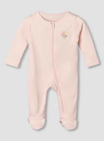 Pack of 5 Juniors Cotton Crew Neck Long Sleeves Sleepsuit with Floral Print-baby-girls-clothing-nightwear-sleepsuits-image-3