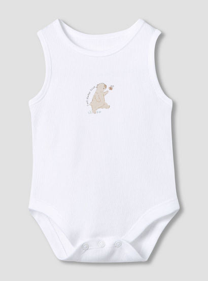 Juniors Round Neck Bodysuit with Snap Button Closure - Cotton - Sleeveless - Set of 5-promo_babyshop_Buy2for115_UAE130126-image-3
