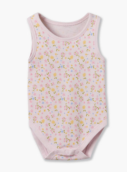 Pack of 7 Juniors Cotton Crew Neck Sleeveless Bodysuit with Snap Button Closure-baby-girls-clothing-bodysuits-image-4
