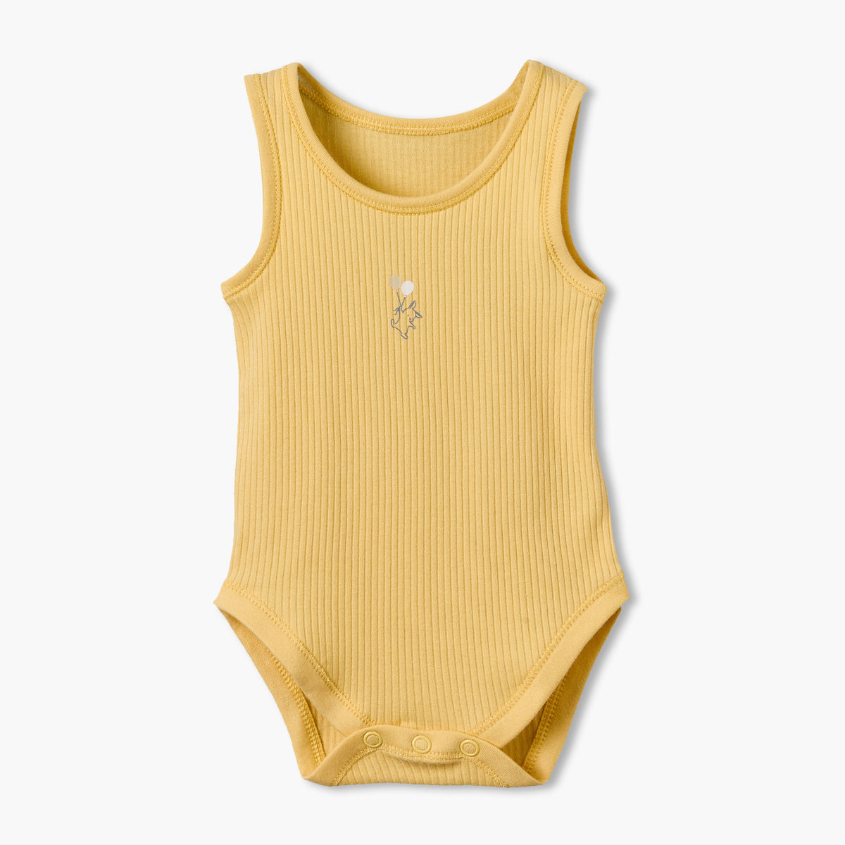 Pack of 7 Juniors Round Neck Sleeveless Bodysuit with Snap Button Closure
