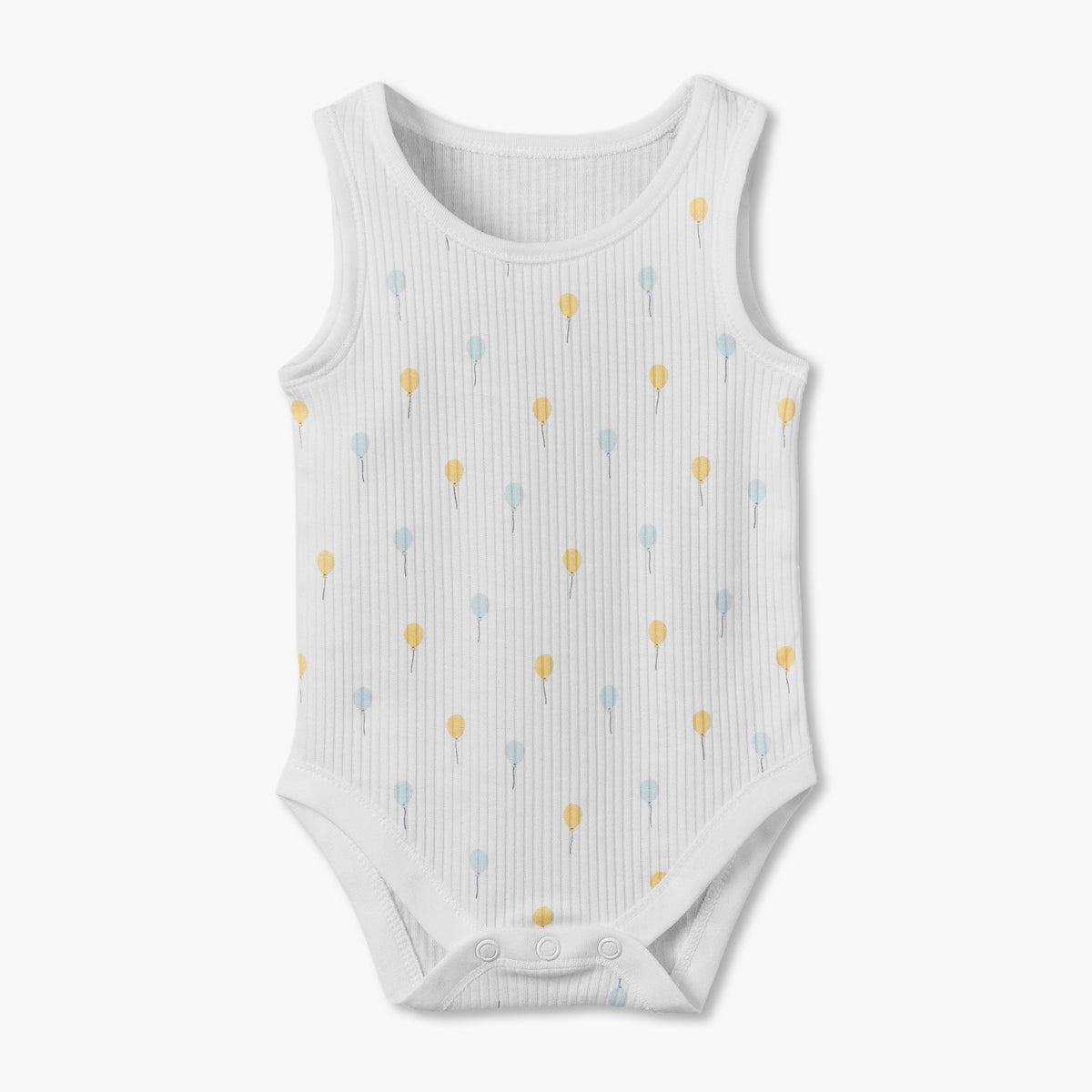 Pack of 7 Juniors Round Neck Sleeveless Bodysuit with Snap Button Closure