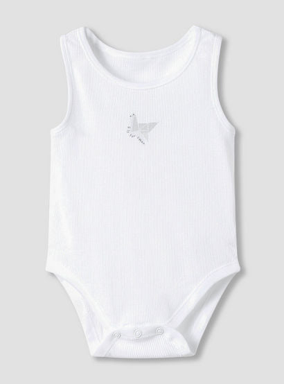 Juniors Round Neck Bodysuit with Snap Button Closure - Cotton - Sleeveless - Set of 7-baby-boys-clothing-multipacks-image-2