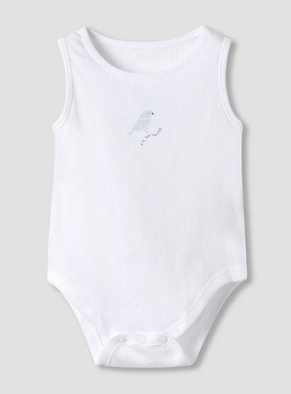 Juniors Round Neck Bodysuit with Snap Button Closure - Cotton - Sleeveless - Set of 7-baby-boys-clothing-multipacks-image-4