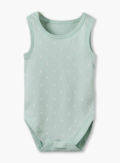 Pack of 7 Juniors Crew Neck Sleeveless Bodysuit with Snap Button Closure-baby-boys-clothing-bodysuits-image-3