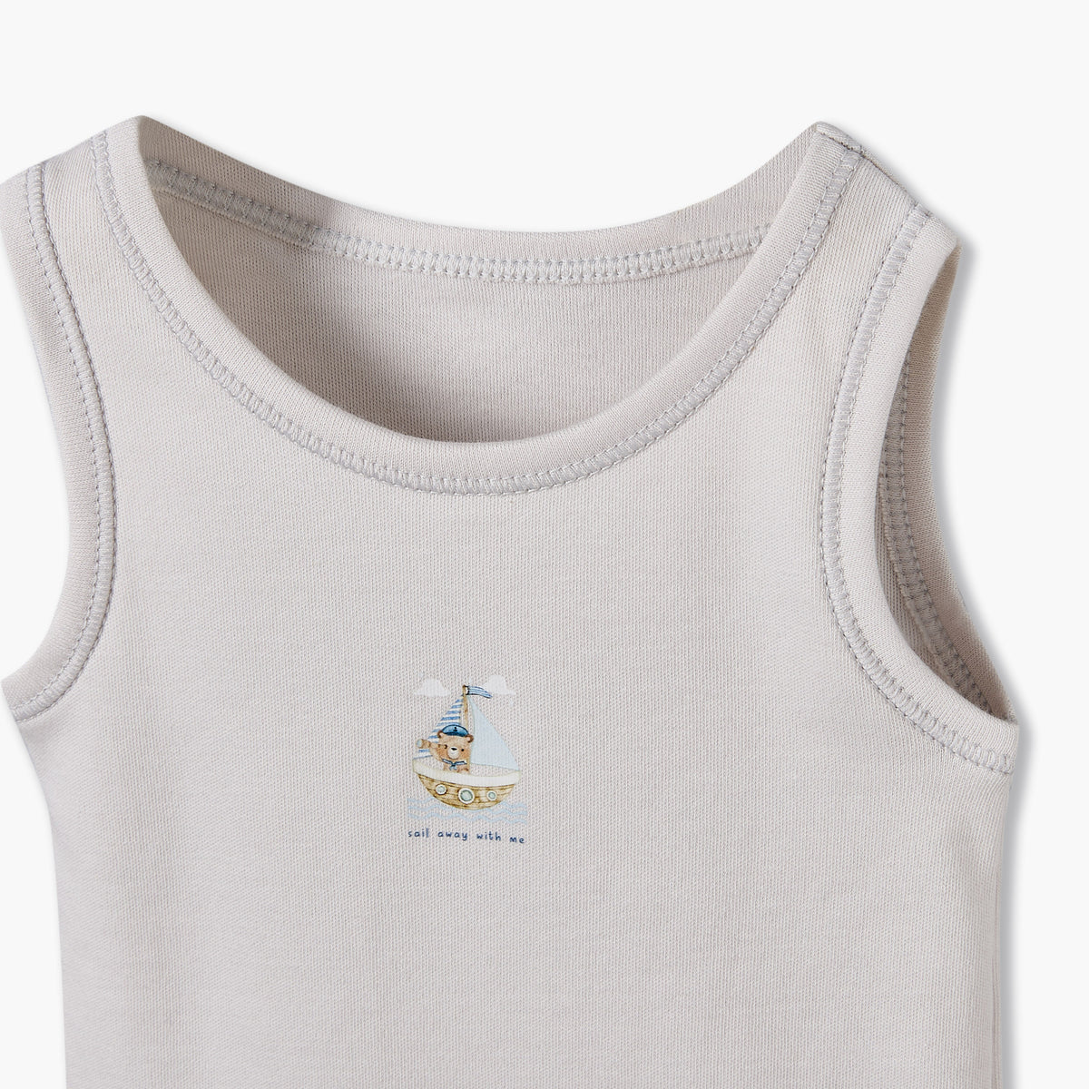 Pack of 7 Juniors Crew Neck Sleeveless Bodysuit with Snap Button Closure