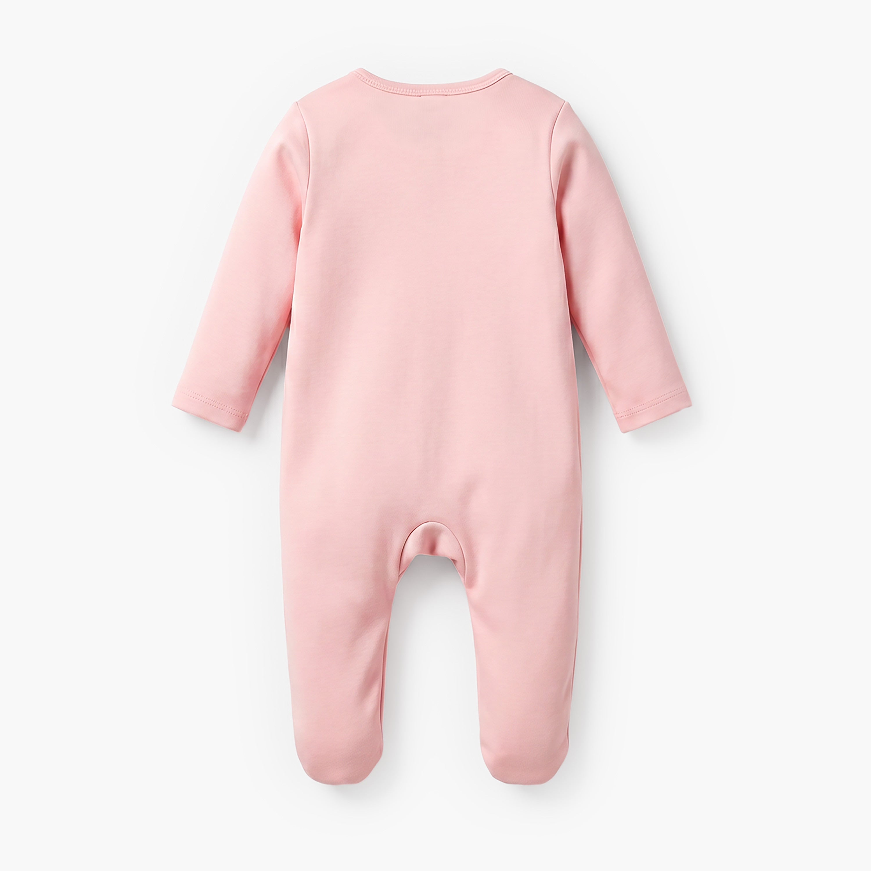 Pack of 3 Juniors Cotton Crew Neck Long Sleeve Sleepsuit with Zip Closure