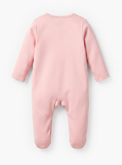 Pack of 3 Juniors Cotton Crew Neck Long Sleeve Sleepsuit with Zip Closure-baby-girls-clothing-nightwear-sleepsuits-image-5
