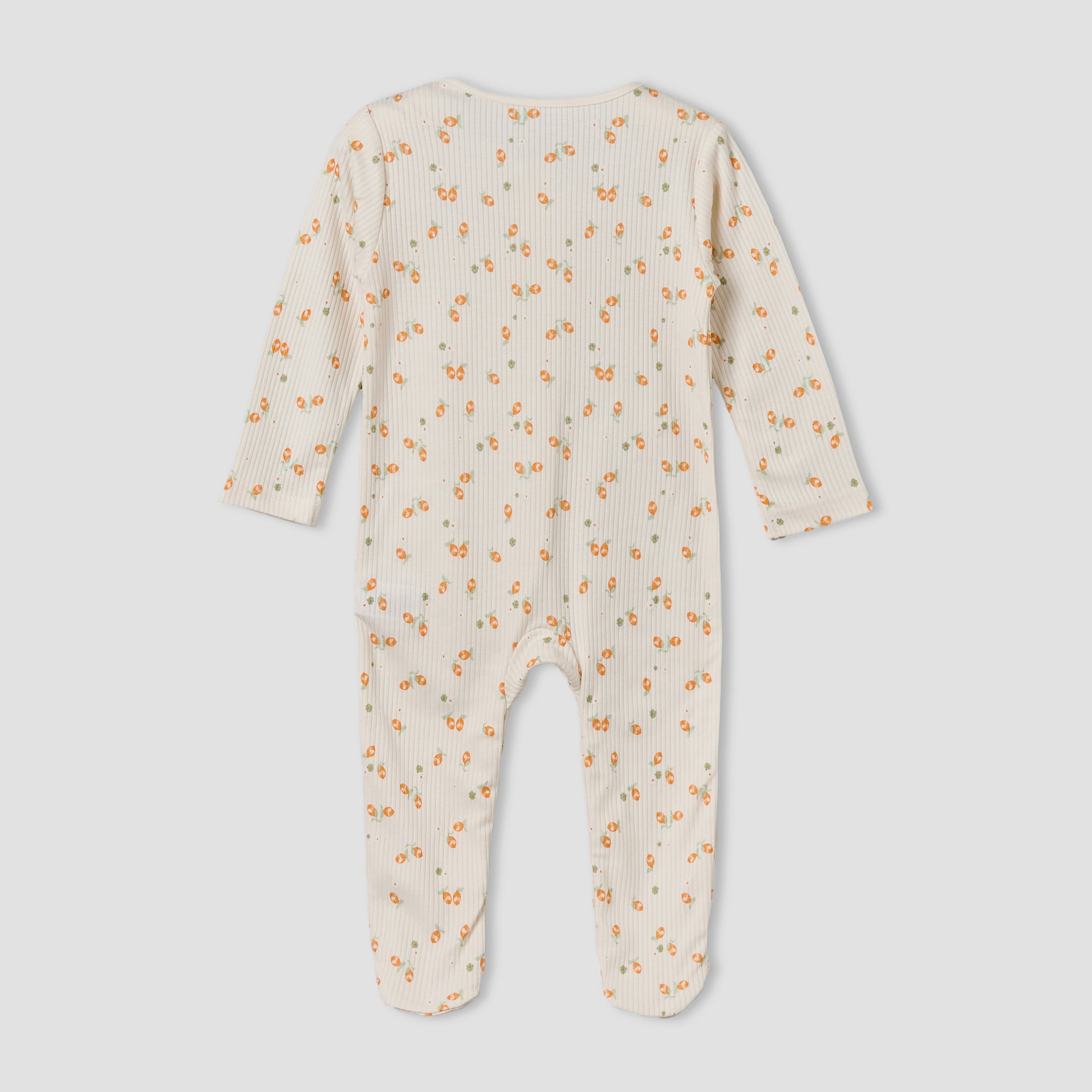 Pack of 3 Juniors Cotton Round Neck Long Sleeves Sleepsuit with Zip Closure